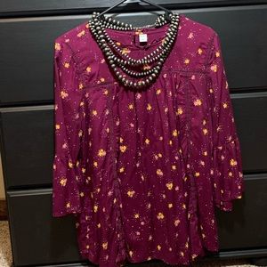 🖤🔥🌺 Old Navy women’s size Large floral blouse